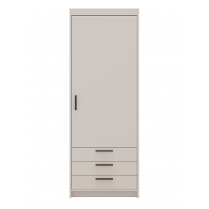 Wąska szafa z szufladami 60 cm jednodrzwiowa TRINO beżowa